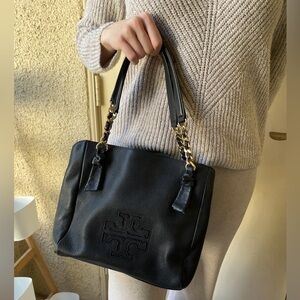 Tory Burch Real Leather black bag